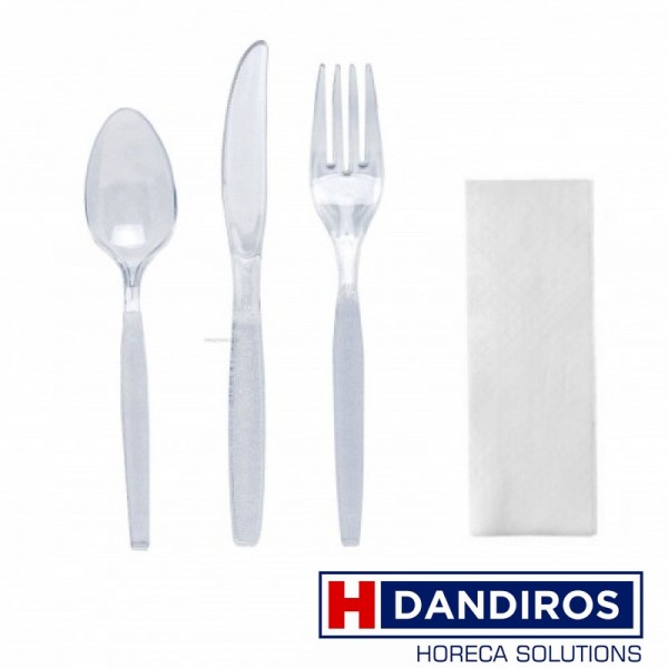 Set Tacamuri TRIS Transparente 100buc/set
